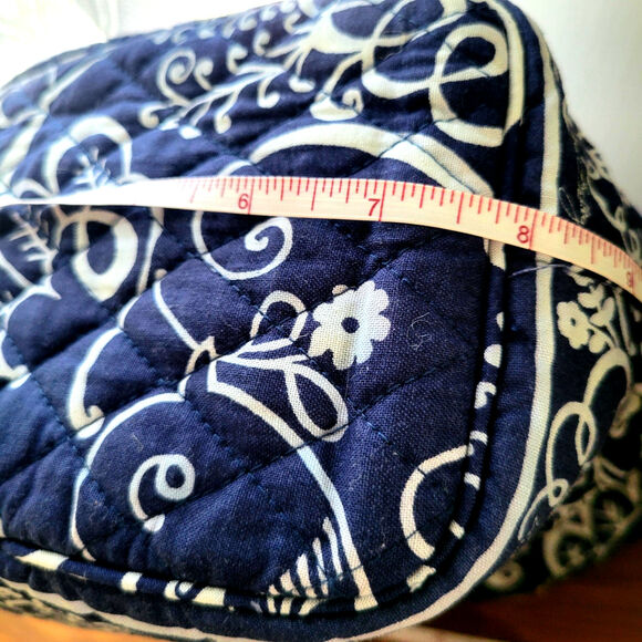 Vera Bradley Twirly Birds Navy Handbag with Top Handles – Retired Pattern - Picture 14 of 15